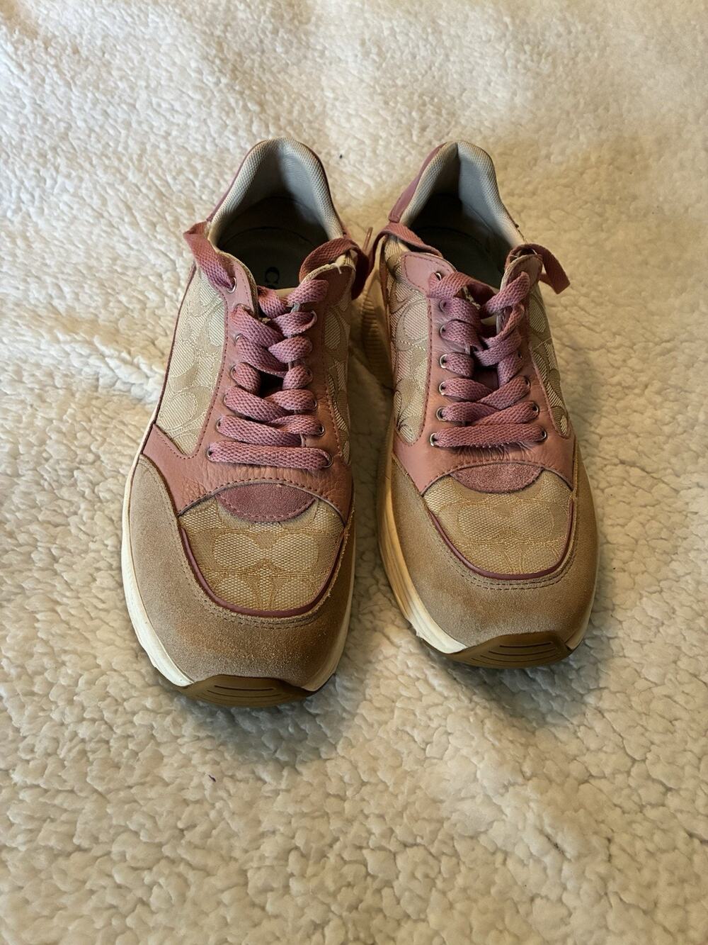 Coach Sneakers Size 9.5 Brown Pink